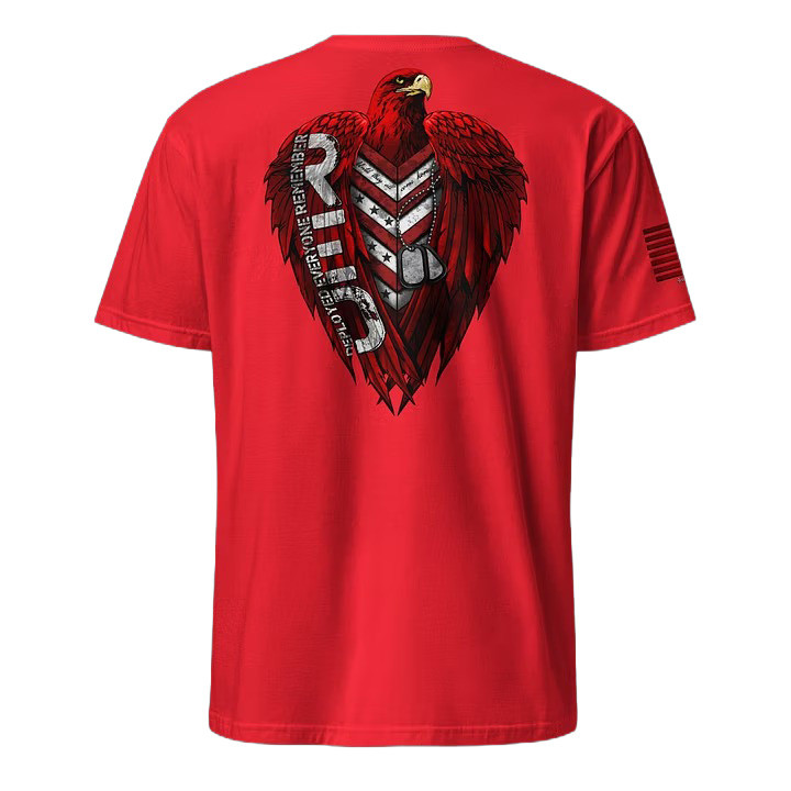 Remember Everyone Deployed T-Shirt Military Tribute Heart Clothing Gift For Veterans