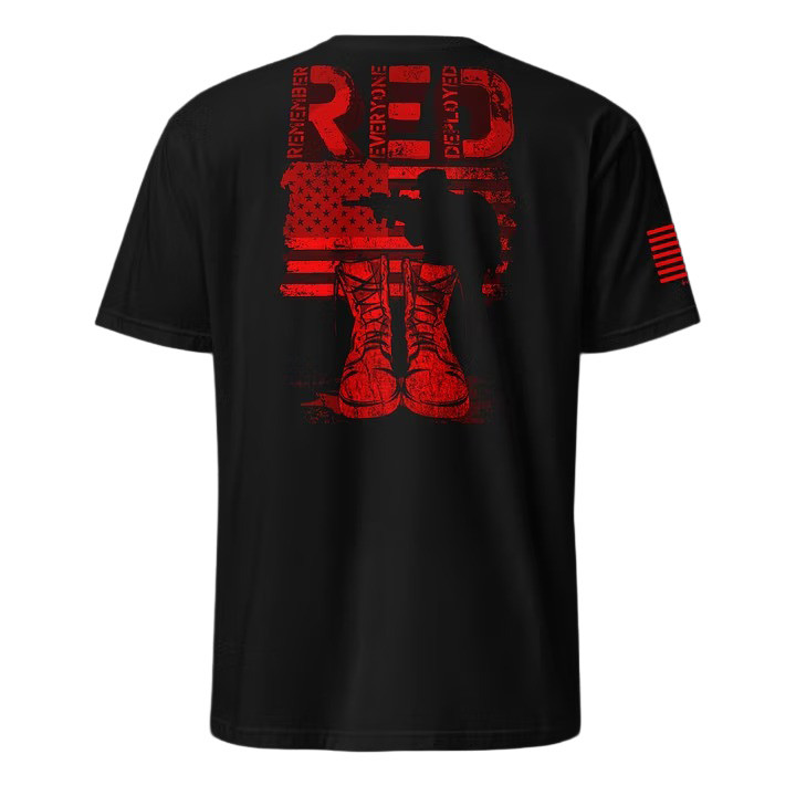 Remember Everyone Deployed T-Shirt Patriotic Military USA Flag Merch Gift Ideas