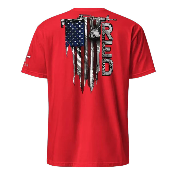 Remember Everyone Deployed T-Shirt Vintage American Flag Apparel Gift For Veterans