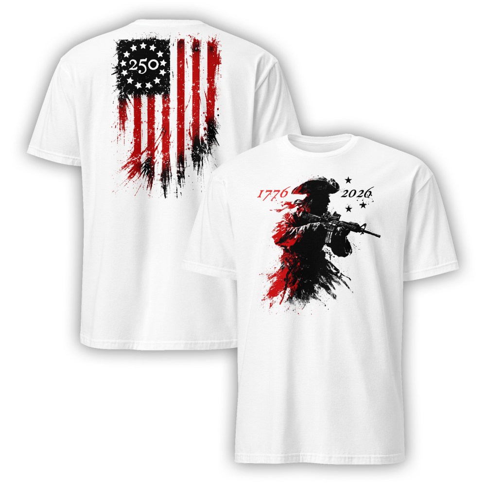 Retro 250 Years Of America T-Shirt Military Bolder 1776 2026 Clothing Gift For Veterans