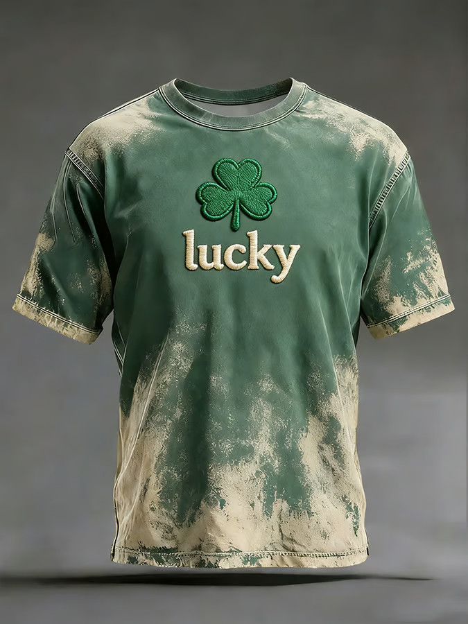 Retro Lucky Shamrock T-Shirt St Patrick's Day Men's Apparel St Patricks Day Gift Ideas