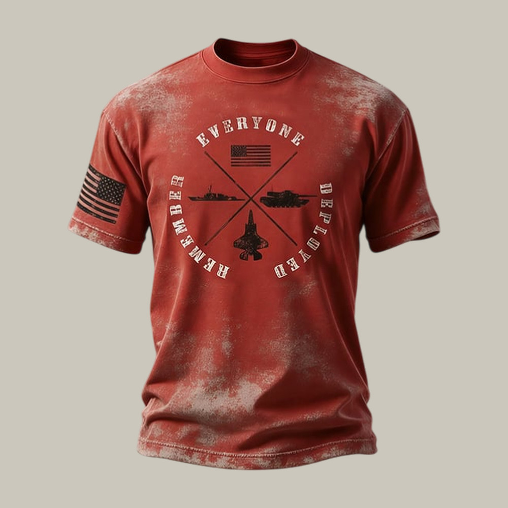 Retro Red Friday T-Shirt Remember Everyone Deployed Shirt Present For Father