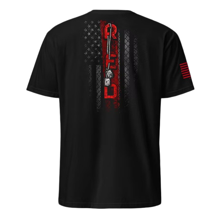Retro Red Friday T-Shirt USA Flag Military Tribute Clothing Patriotic Gift Ideas