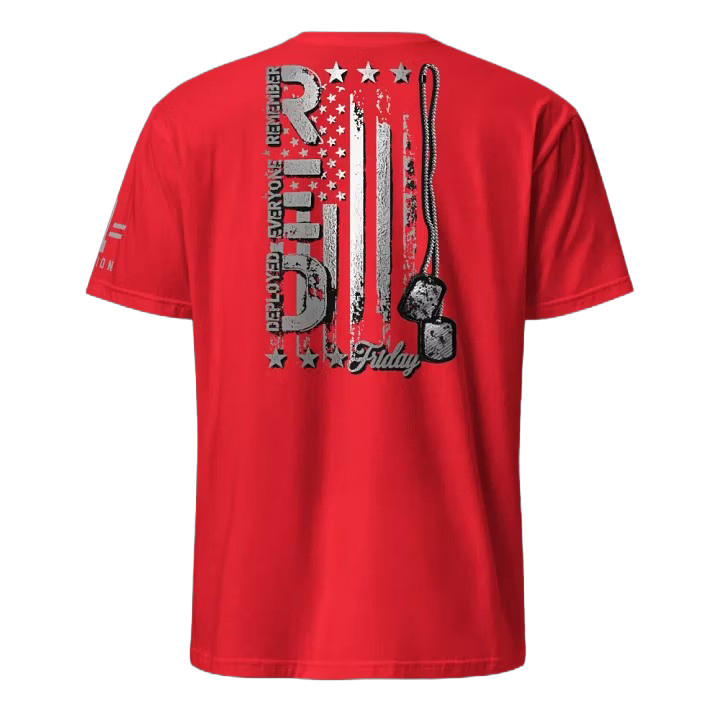 Retro Remember Everyone Deployed T-Shirt Patriotic Red Friday Apparel Gift For Heroes