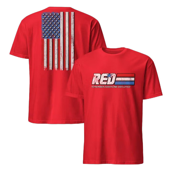 Retro Remember Everyone Deployed T-Shirt Patriotic Veteran Tribute Apparel Gift For Veterans