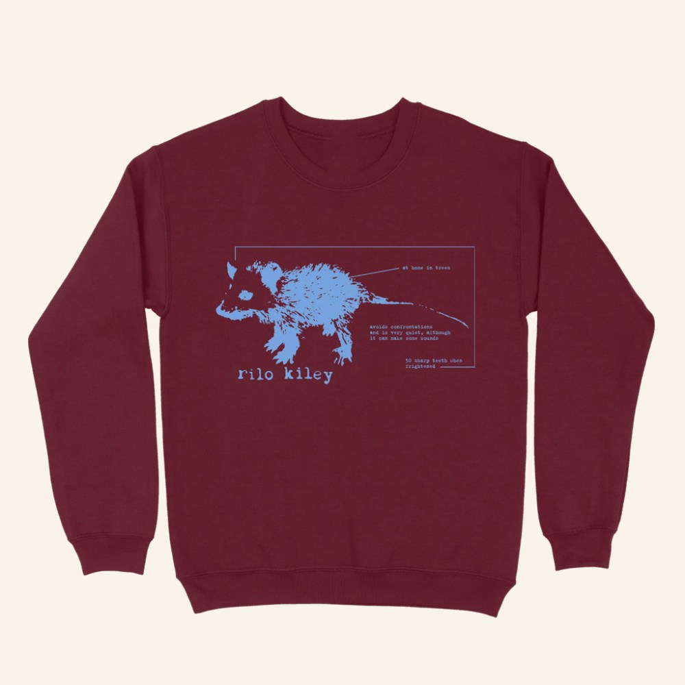 Rilo Kiley Merch Schematic Possum Crewneck Sweatshirt Christmas Gifts For Guys