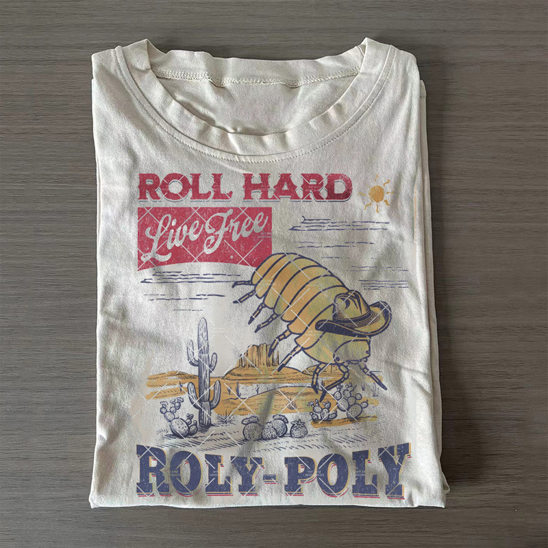 Roly Poly Cowboy Insect T-Shirt Live Free Clothing Gifts For Mens
