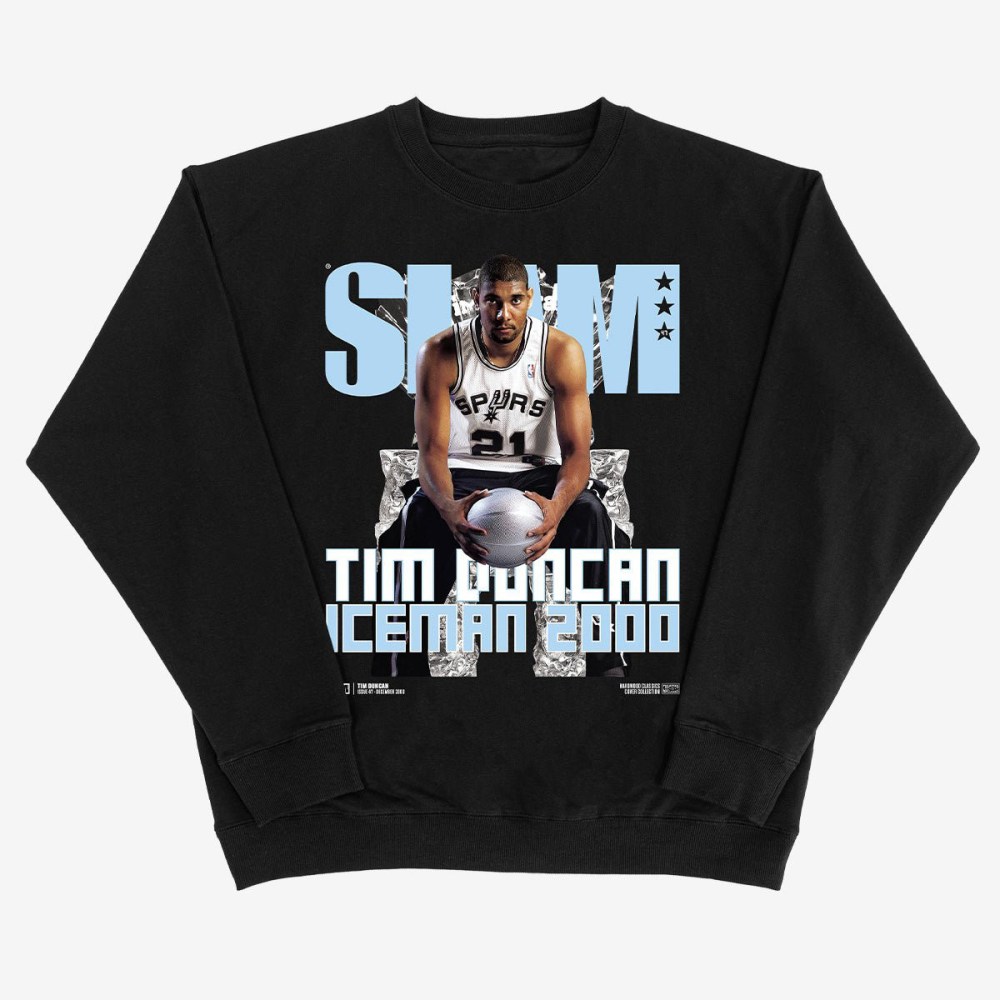 SLAM Hardwood Classics Cover Tim Duncan Sweatshirt San Antonio Spurs Merch Basketball Gear