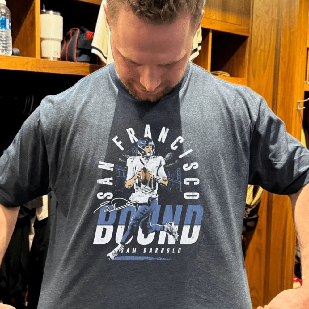 Sam Darnold Seattle San Francisco Bound Autographed Shirt Game Day Apparel Fans Gifts