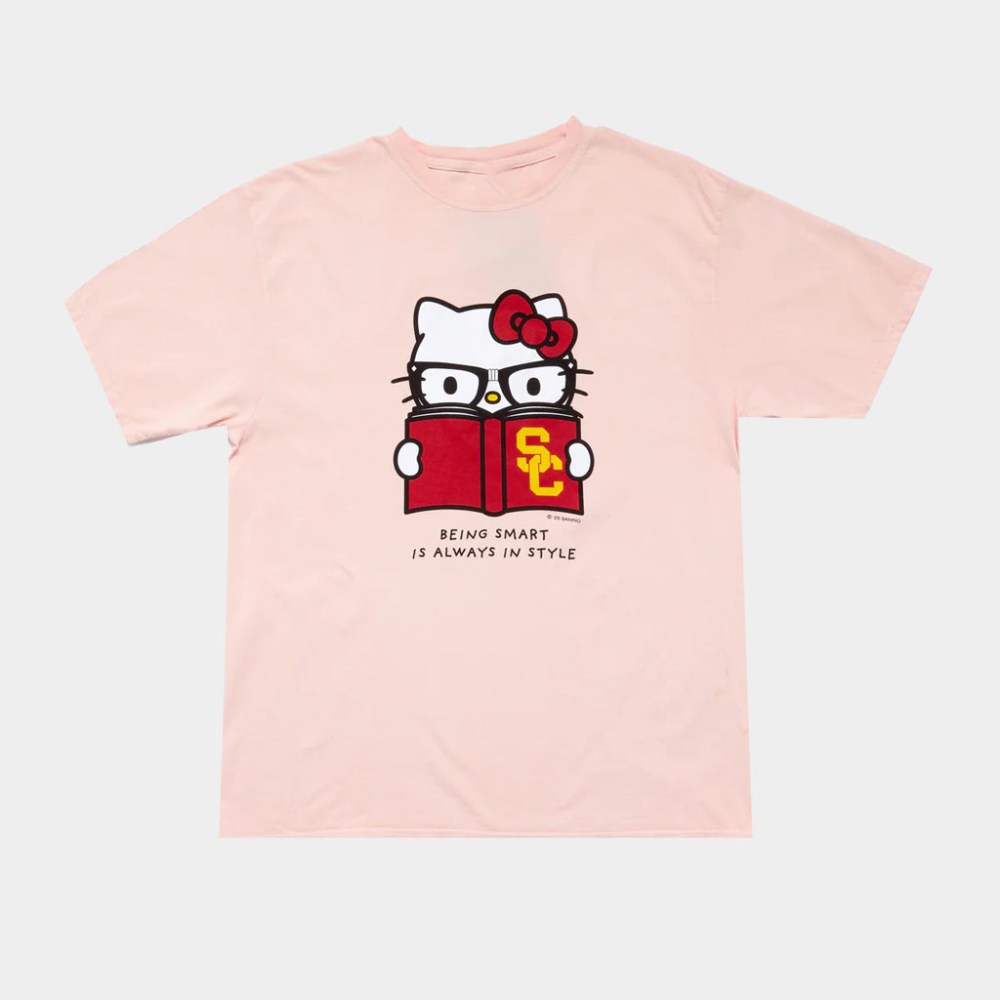 Sanrio Merch Hello Kitty X USC Trojans Being Smart T-Shirt Birthday Gift Ideas For Her