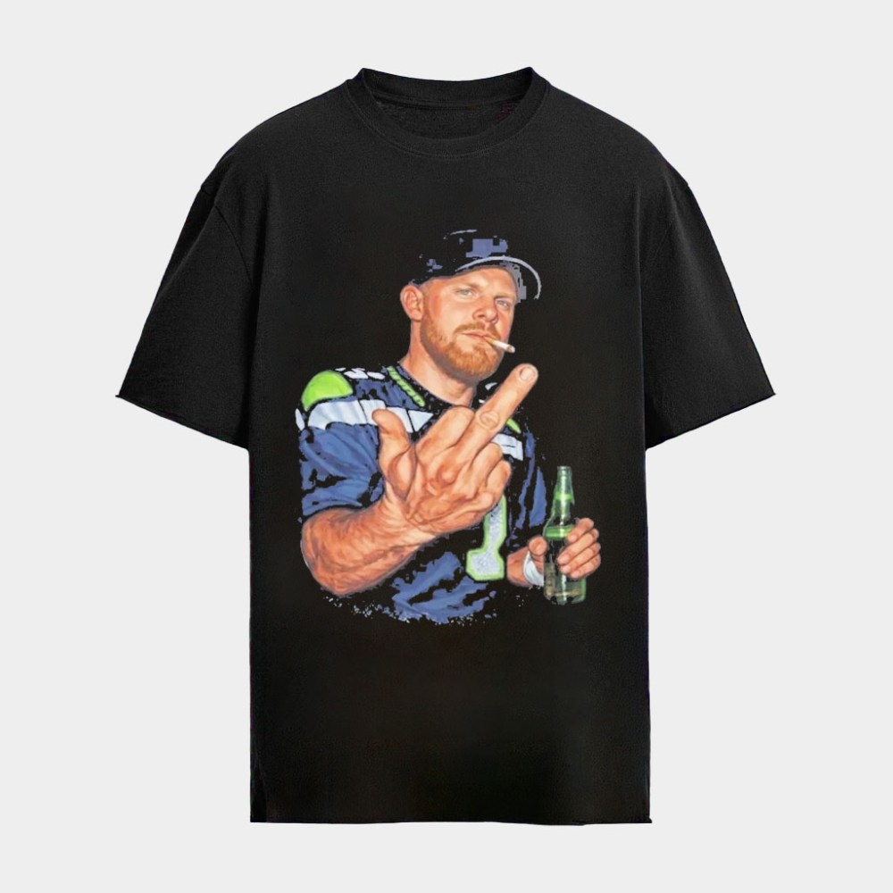 Seahawks Ernest Jones Sam Darnold Shirt Flipping The Bird T-Shirt Gifts For Husband