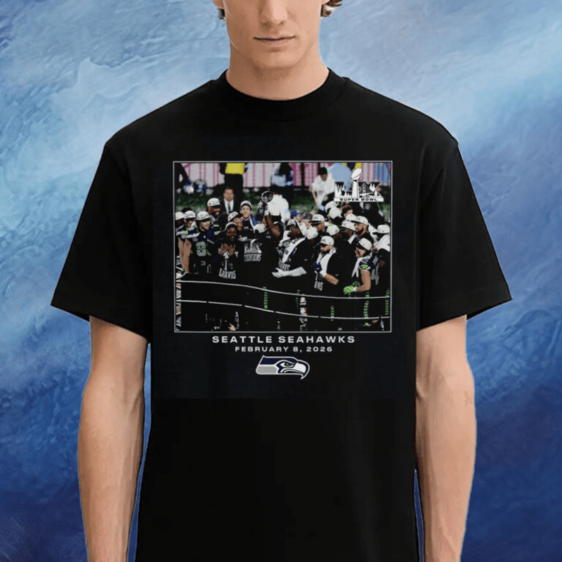 Seattle Seahawks Flash Features Super Bowl LX T-Shirt Seahawks Super Bowl Merch