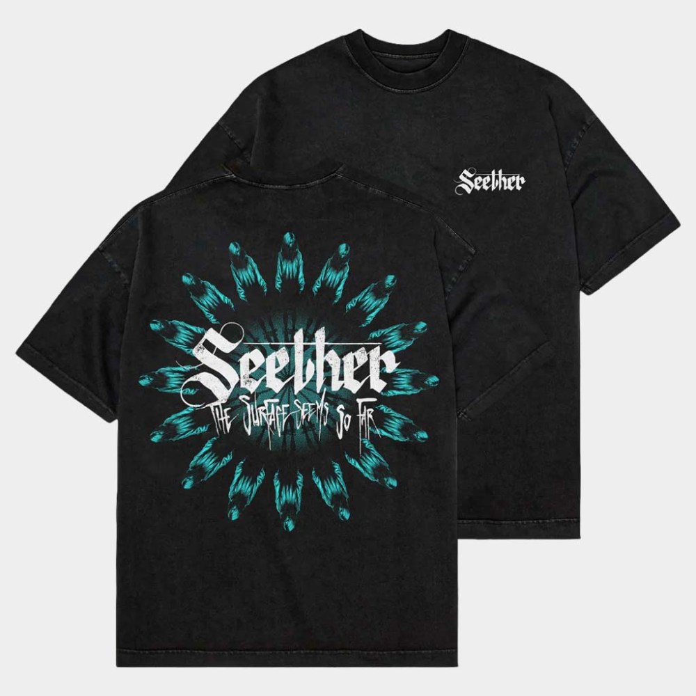 Seether Merch The Surface Seems So Far Wash T-Shirt Gift Ideas For Rock Lovers