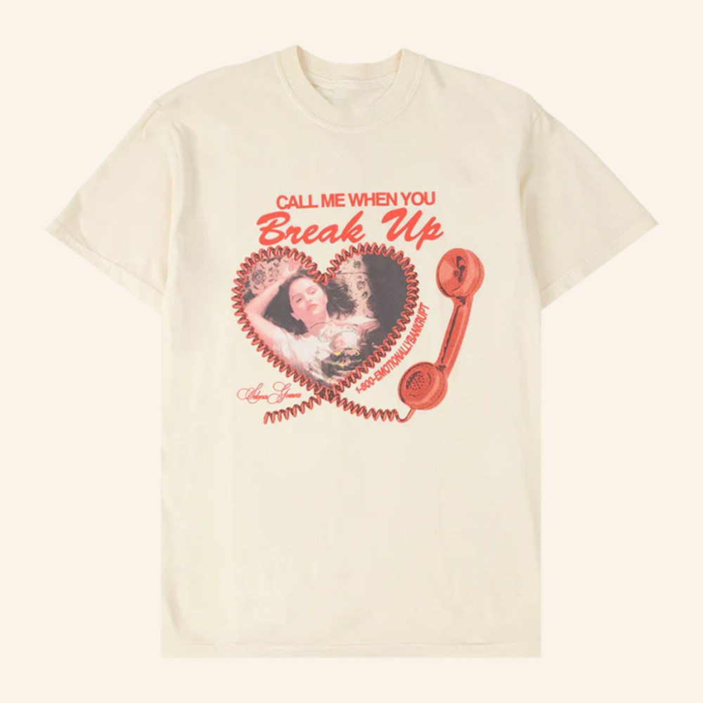 Selena Merch Call Me When You Break Up T-Shirt Cool Gifts For Music Lovers