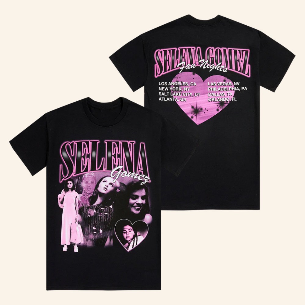 Selena Merch Selena Gomez Homage T-Shirt Christmas Gifts For Music Fans