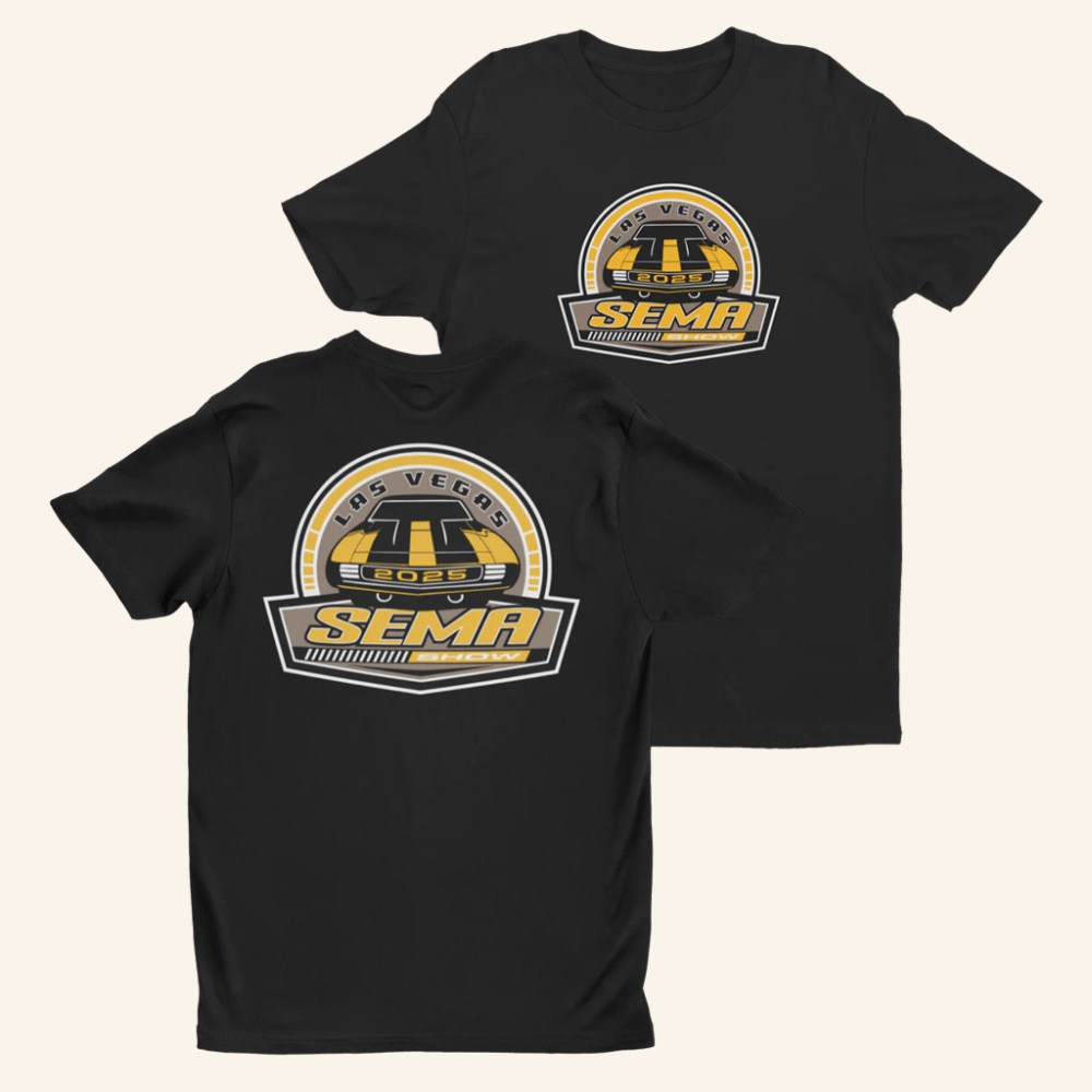 Sema Gear Merch Las Vegas Sema 2025 Badge Black T-Shirt Christmas Gift Ideas For Him