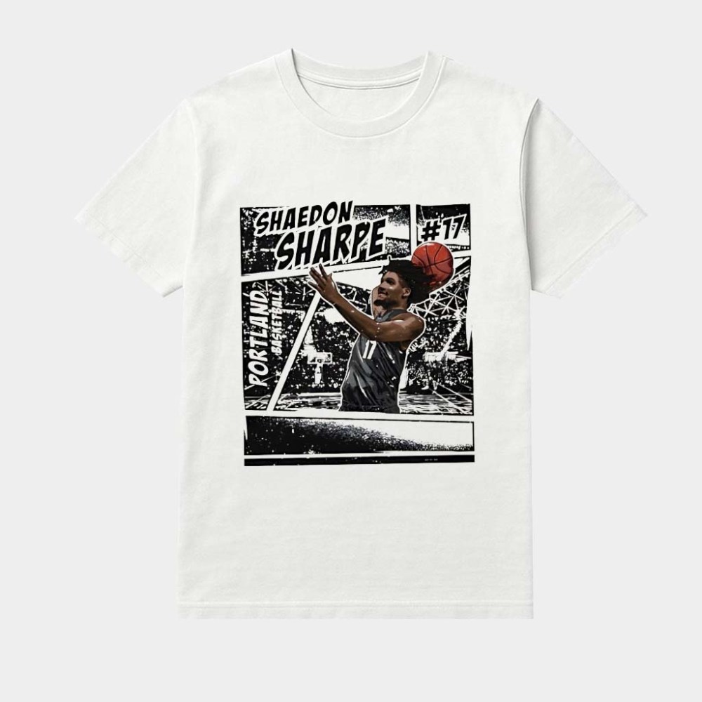 Shaedon Sharpe 17 Portland Basketball Player Comic Shirt Best Gifts For Basketball Lovers