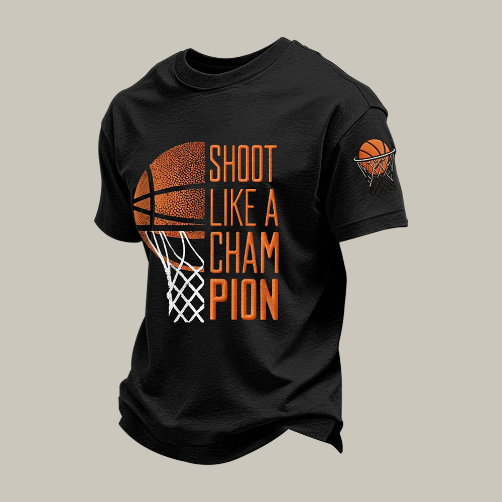 Shoot Like A Champion Basketball T-Shirt Game Day Shirt Basketball Lover Gift
