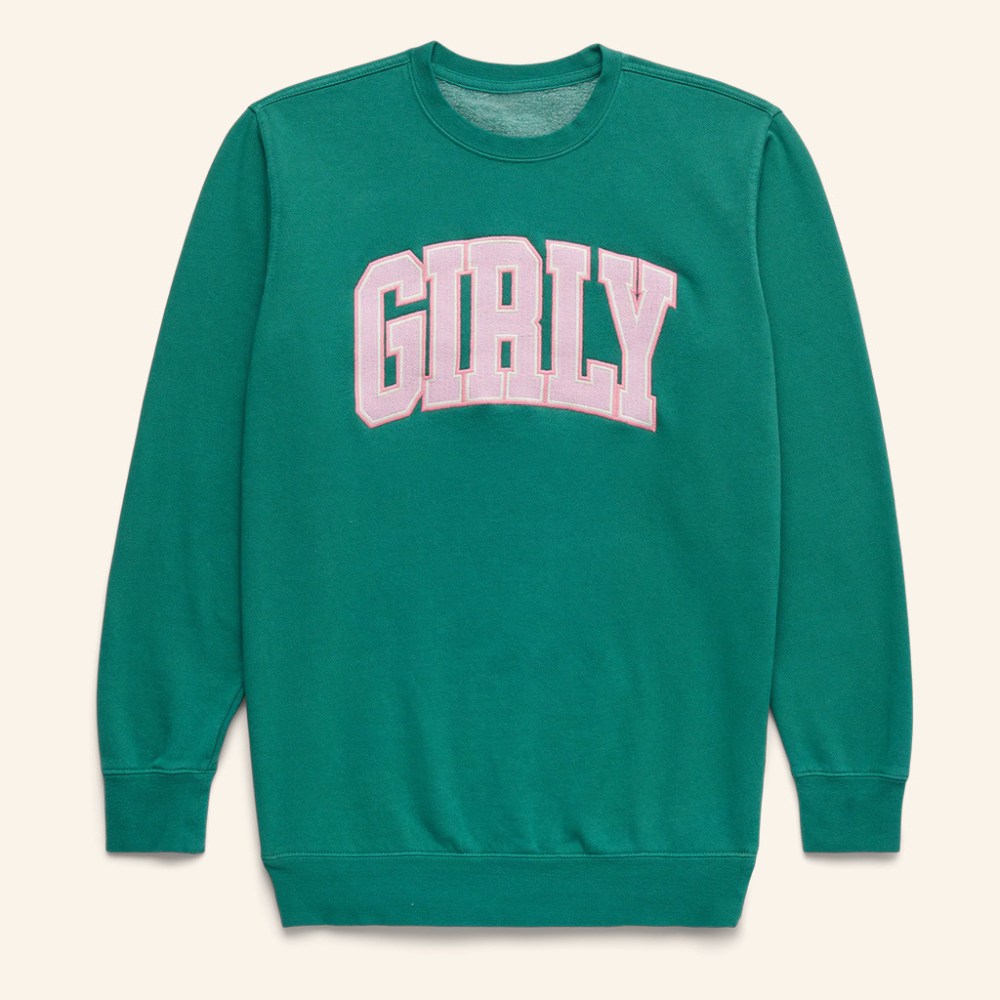 Shop Toast Merch Girly Crewneck Sweatshirt Green Christmas Gifts For Friend