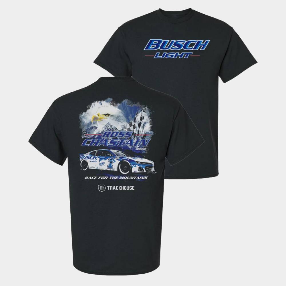 Shop Trackhouse Racing Merch Ross Chastain 1 Busch Light Throwback T-Shirt Gifts For Dad