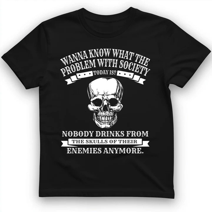 Skulls Of Their Enemies T Shirt Viking Humor Tee Gift for History Lovers