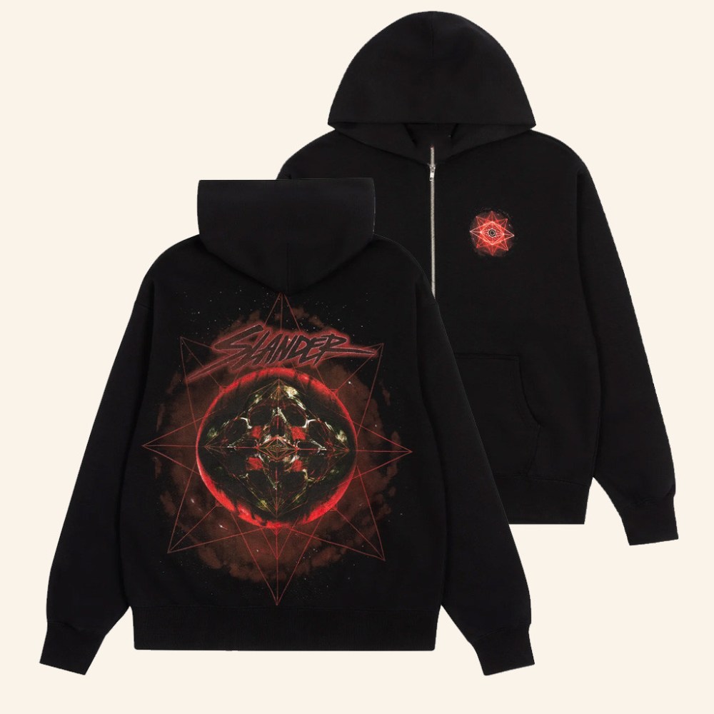 Slander Merch Chaos Eye Zip Hoodie Husband Christmas Gift Ideas