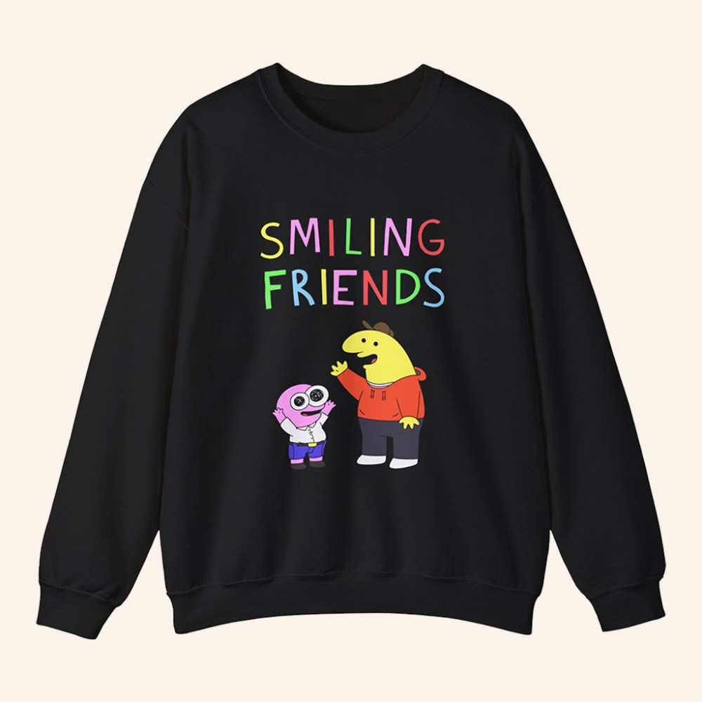 Smiling Friends Merch Smiling Friends Charlie Pim Allan Glep Sweatshirt Gifts For Sister