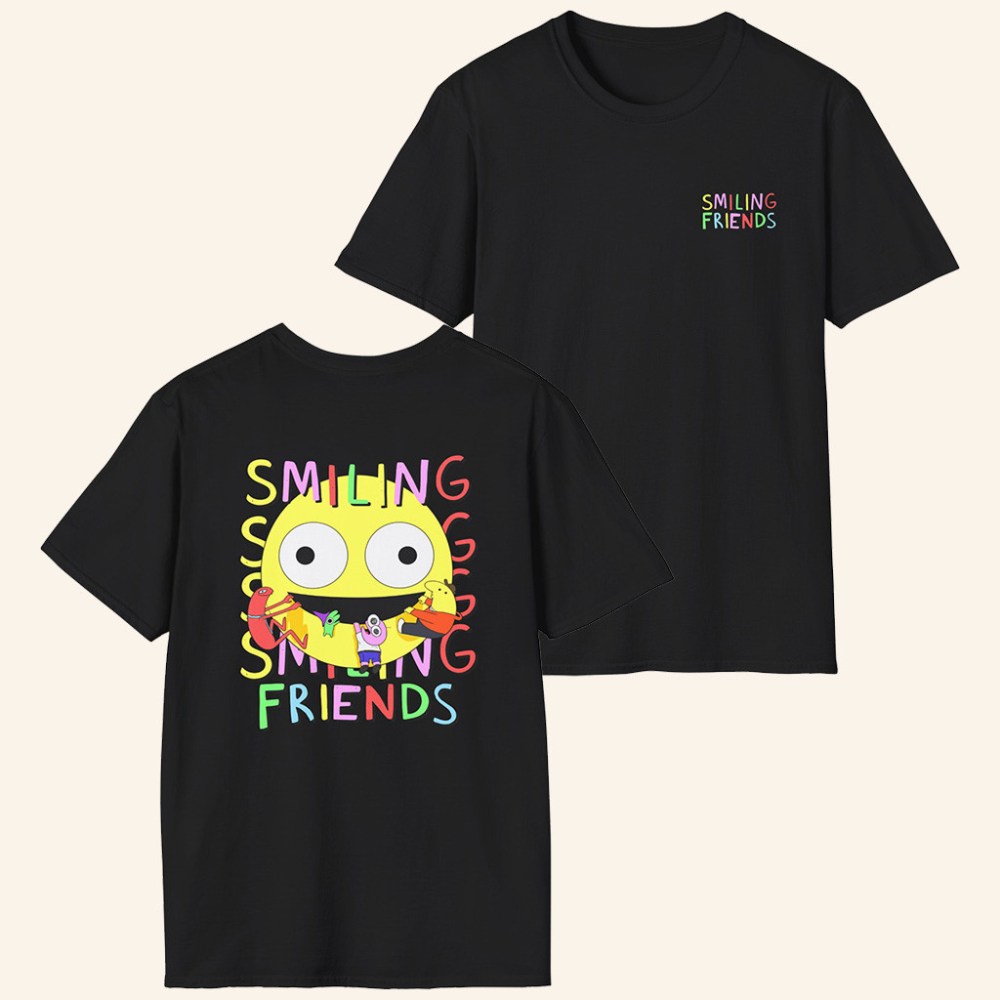 Smiling Friends Merch Smiling Friends T-Shirt Black Presents For Son