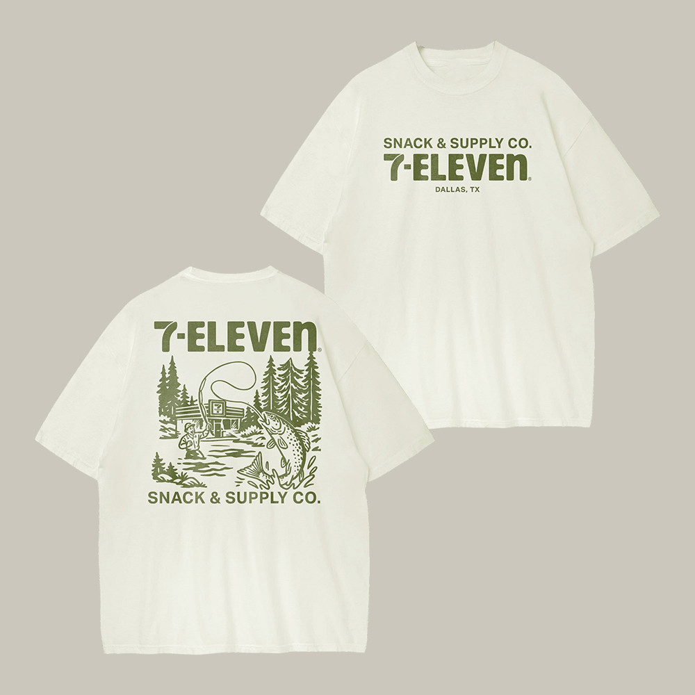 Snack & Supply Co Logo T-Shirt 7 Eleven Clothing Fishing Present For Best Friends