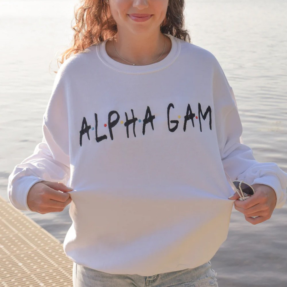 Sorority Merch Friends Sorority Sweatshirt Embroidered Christmas Gifts For Besties