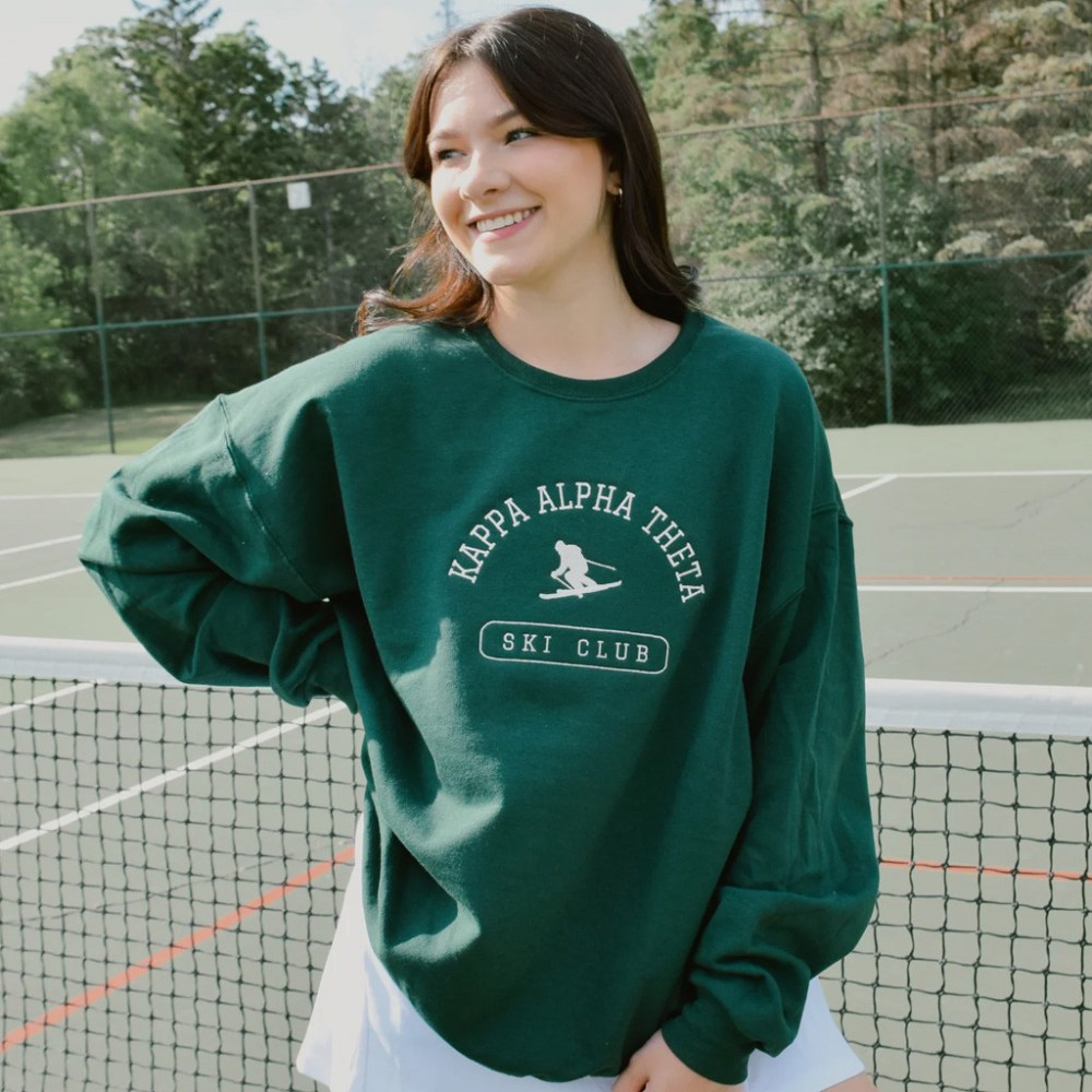 Sorority Merch Ski Club Sorority Sweatshirt Embroidered Gift Ideas For Friends