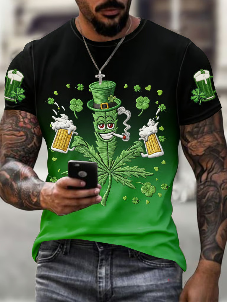 St Patrick's Day Green Beer Party Irish Weed Shamrock Shirt Hilarious Irish Gift Idea