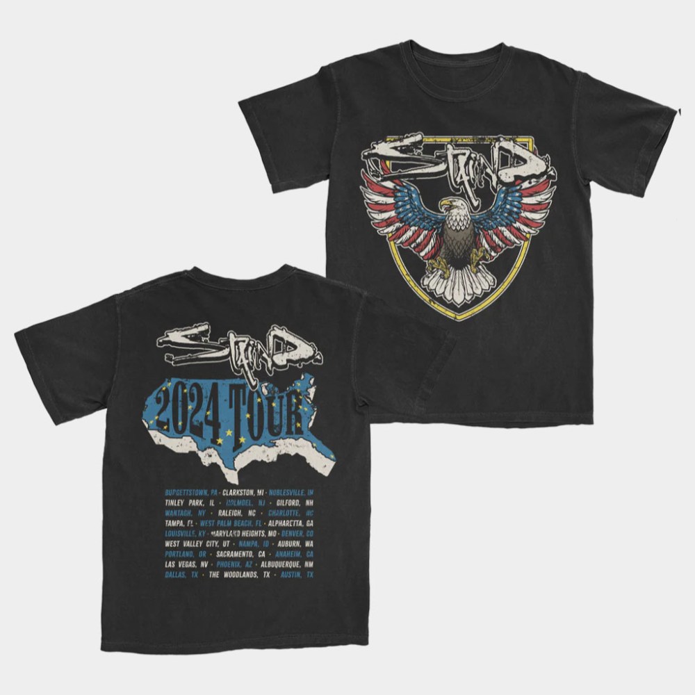 Staind Merch Eagle Tour 2024 T-Shirt Staind Shirt Best Gifts For Music Lovers
