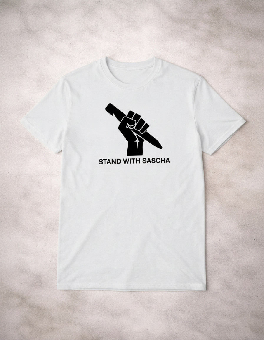 Stand With Sascha T-Shirt Hand Fight Parody Clothing For Advocacy And Awareness