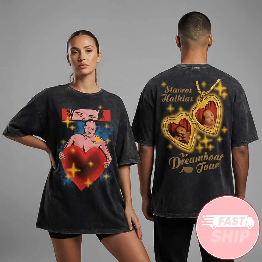 Stavros Halkias The Dreamboat Tour 2026 North America Valentine's February 14 2026 Dreamboat Washed T-Shirt