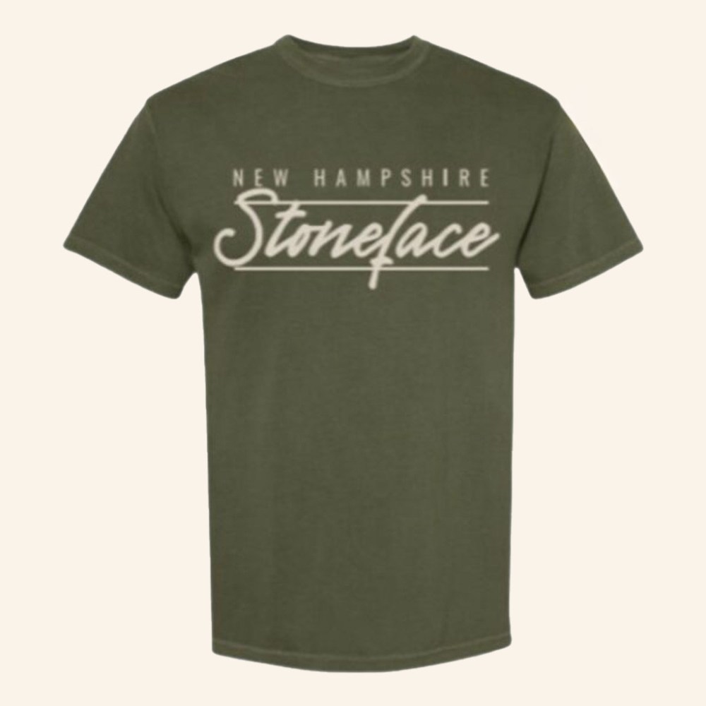 Stoneface Brewing Merch Script T-Shirt New Hampshire Stoneface Shirt Gifts For Father