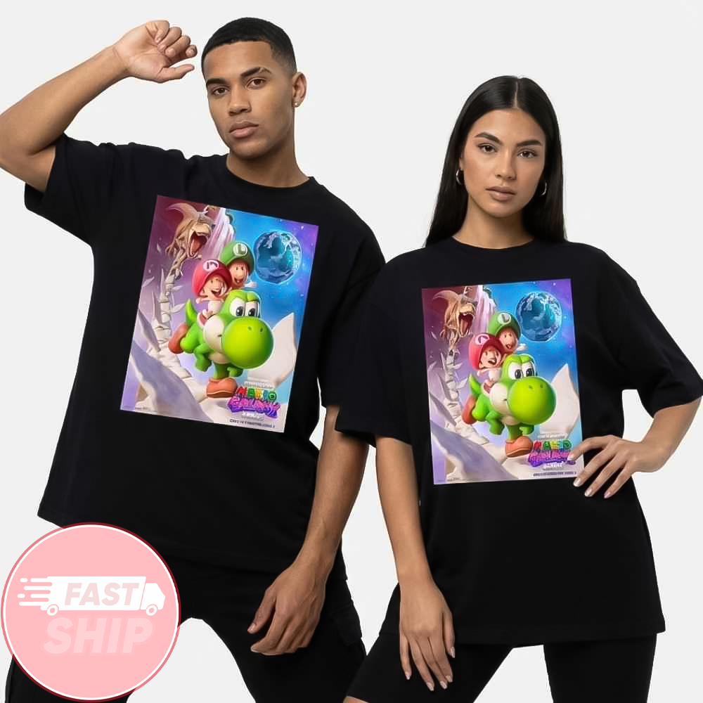 Super Mario Galaxy First Look At Baby Mario And Luigi New Poster April 1 2026 T-Shirt BFF Gifts