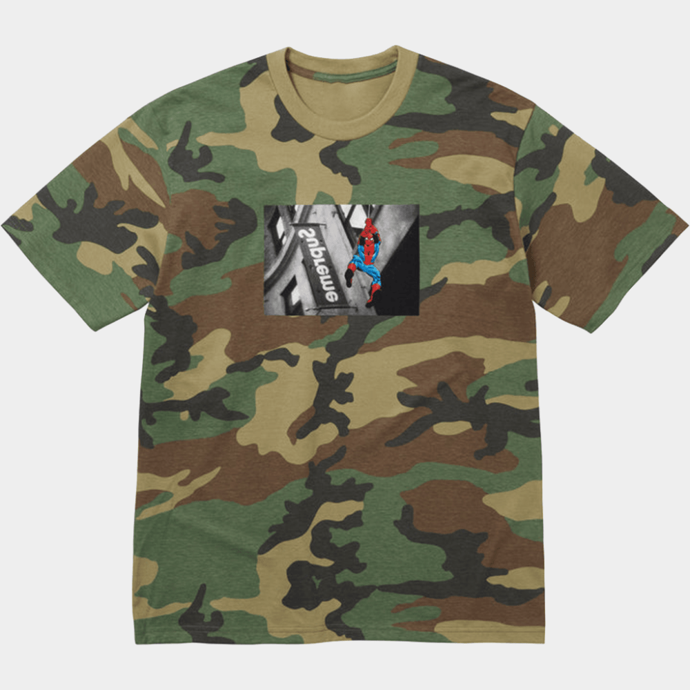 Supreme Spiderman Shirt 2026 Supreme x Spider Man Camo T-Shirt Gift Ideas For BFF
