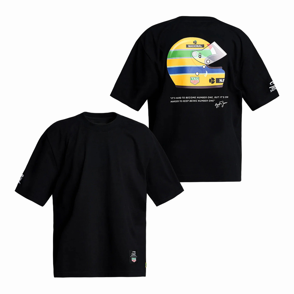 TAG Heuer x Senna Oversize Badge T-Shirt Ayrton Senna 2026 Clothes Formula 1 Fans Gift