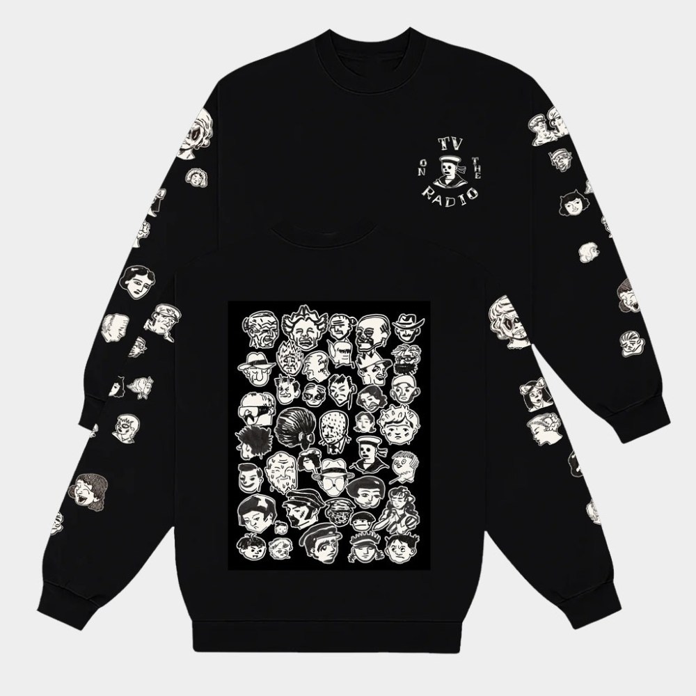 TV On The Radio Merch Faces Crewneck Sweatshirt Birthday Gift For BFF
