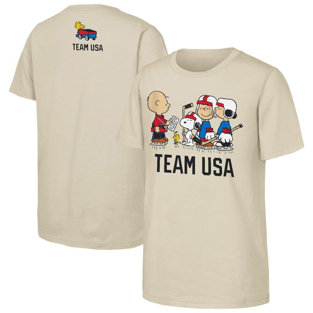 Team USA Milano Cortina 2026 Winter Olympic Games Shirt Hockey Peanuts Team Hustle T-Shirt