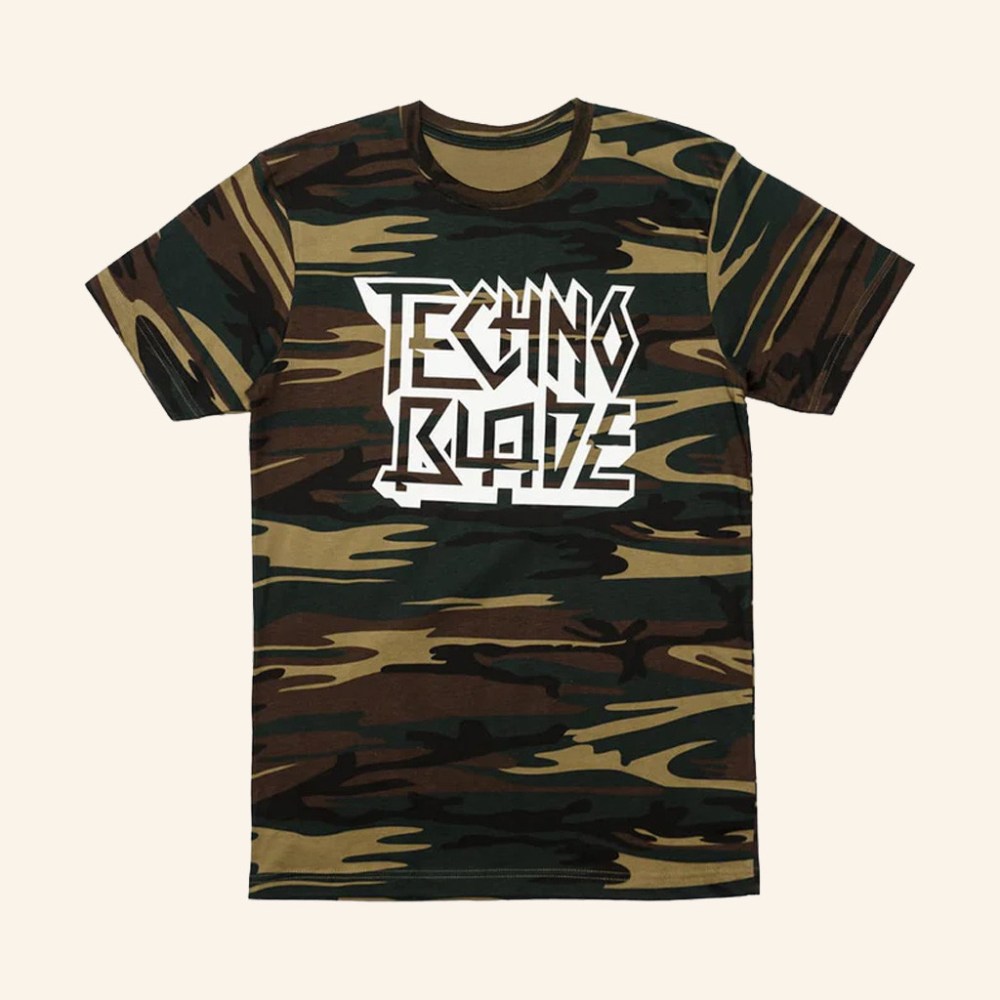 Technoblade Merch Camo Wordmark T-Shirt Xmas Gifts For Father
