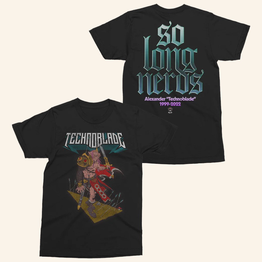Technoblade Merch So Long Nerds T-Shirt Best Gifts For Son