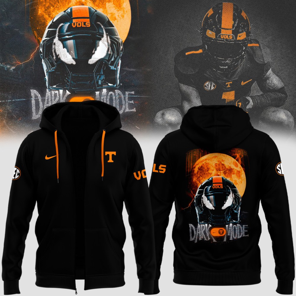 Tennessee Volunteers Dark Mode Venom Zip Hoodie Tennessee Football Apparel Gift For Boyfriend