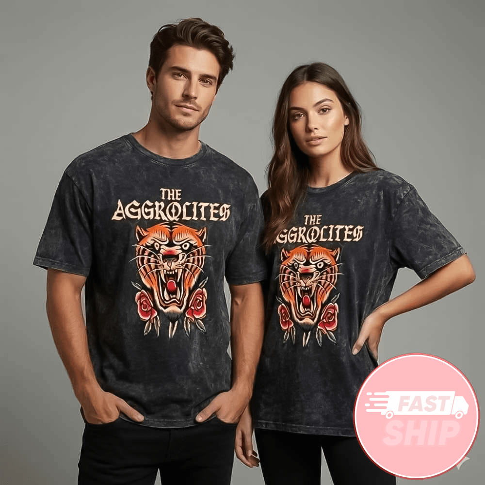 The Aggrolites For The People In The Pit Tour 2026 Tour Tiger Washed T-Shirt The Aggrolites Merch