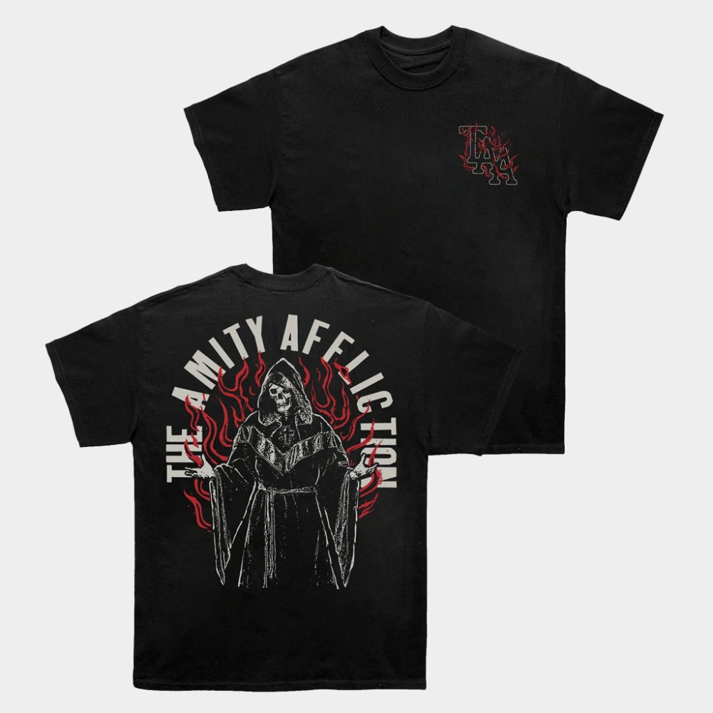The Amity Affliction Merch Fire Reaper Black T-Shirt Gifts For Band Fans