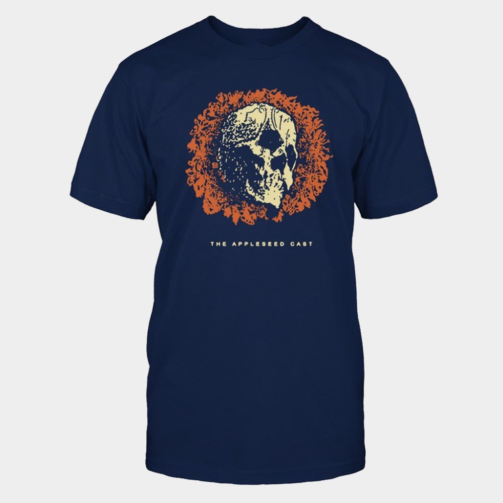 The Appleseed Cast Merch Appleseed Cast Skull Flowers T-Shirt Gifts Ideas For Band Fans