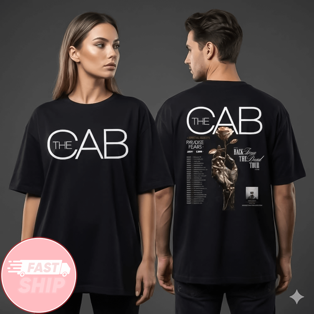 The Cab Back From The Dead Tour 2026 Chasing Crowns Album Cycle Schedule Poster T-Shirt