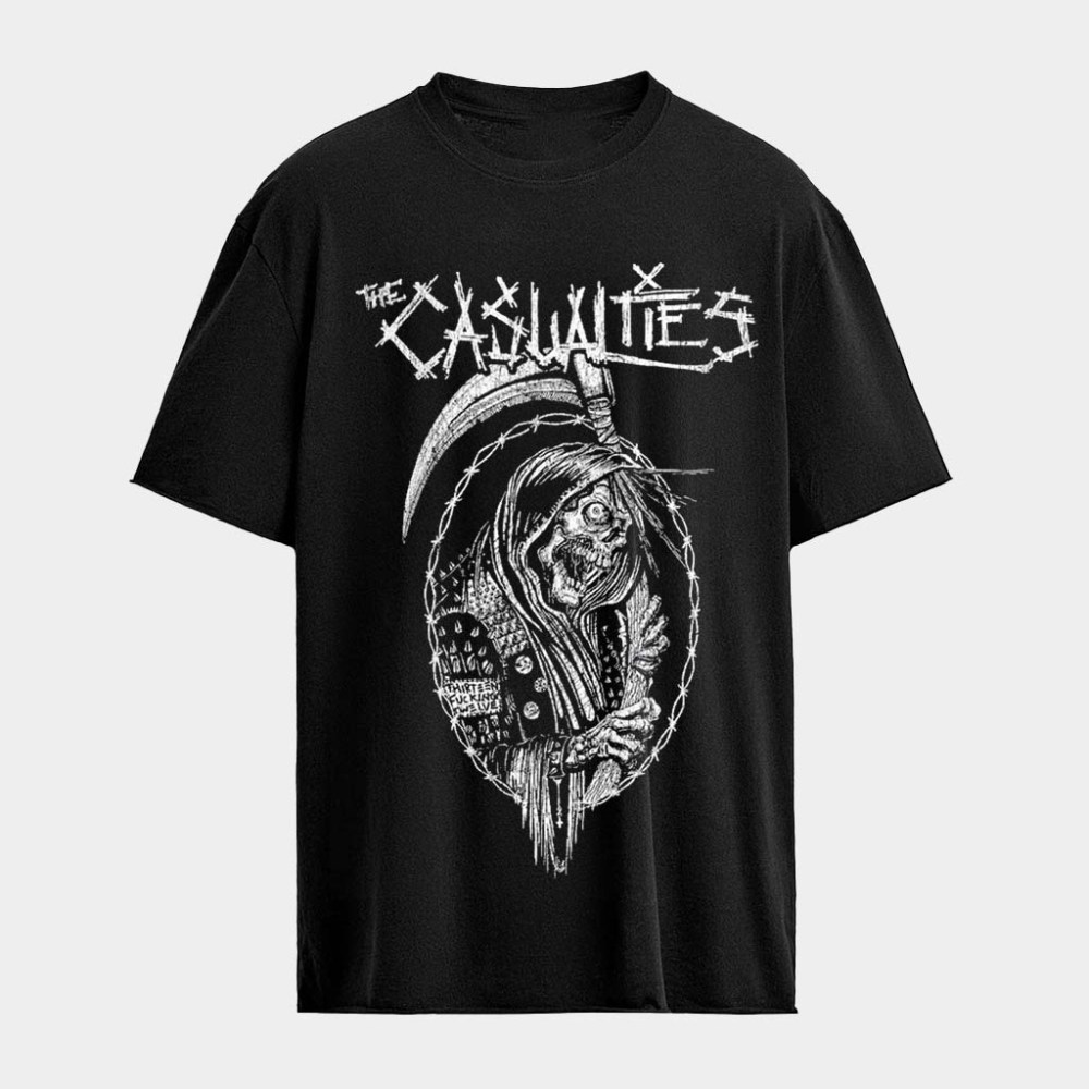 The Casualties Crust Reaper T-Shirt The Casualties Merch Gifts For Rock Band Fans