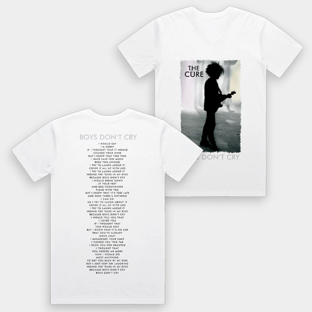 The Cure Merch Boys Don't Cry White T-Shirt The Cure Shirt Gifts For Rock Lovers